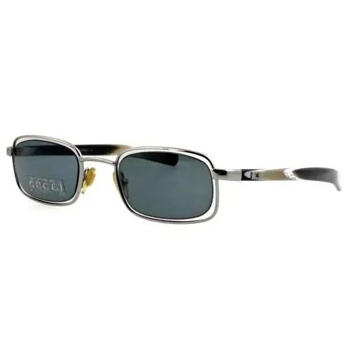 Gucci GG1615/S 5ZD 47mm Gunmetal Horn Square Sunglasses Italy Unisex