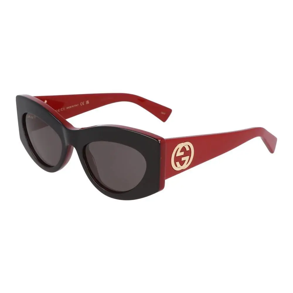 Gucci GG1843S 006 Shiny Black/burgundy/grey 53-20-140 Sunglasses