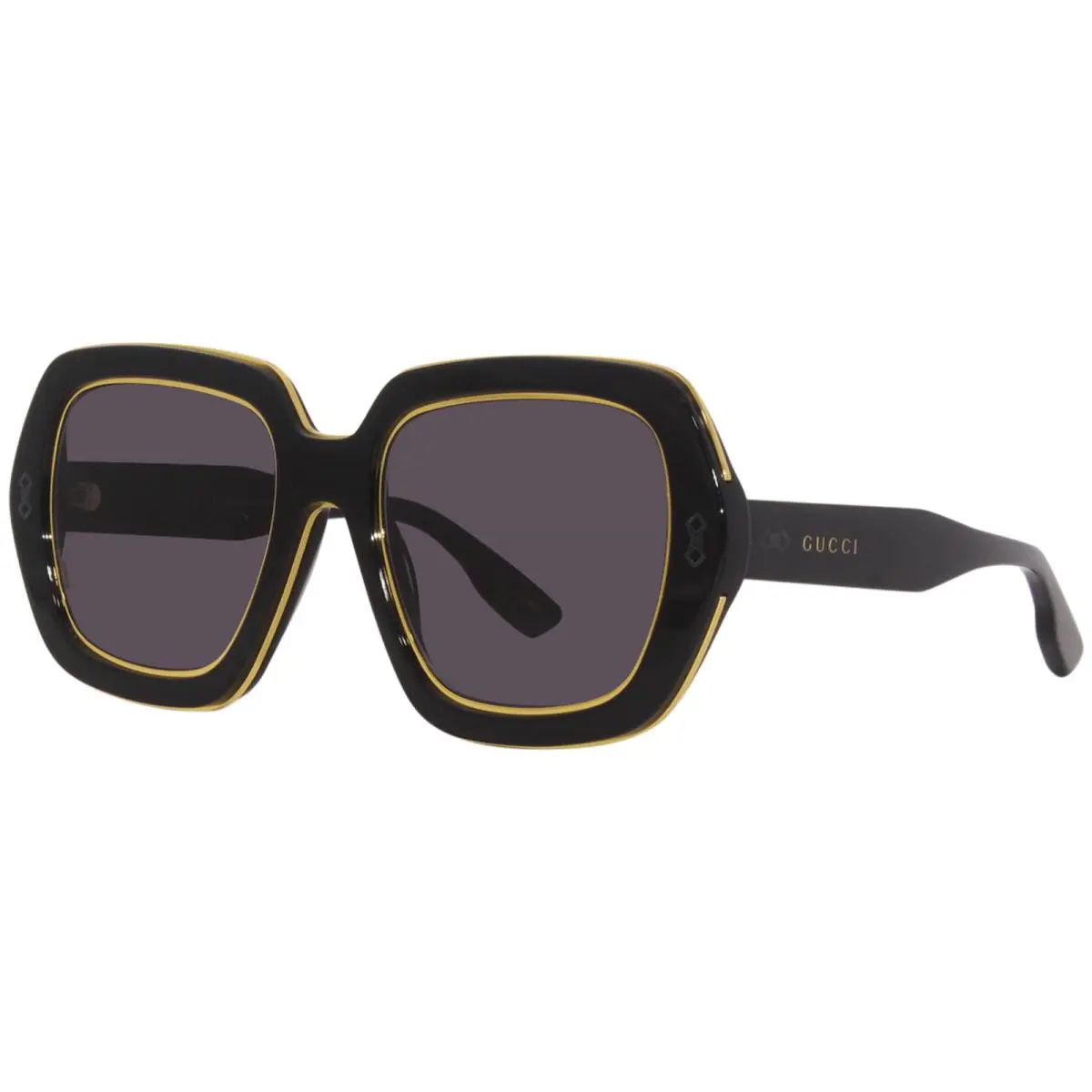 Gucci GG1064S 002 Sunglasses Men`s Black/grey Lenses Square Shape 54-mm