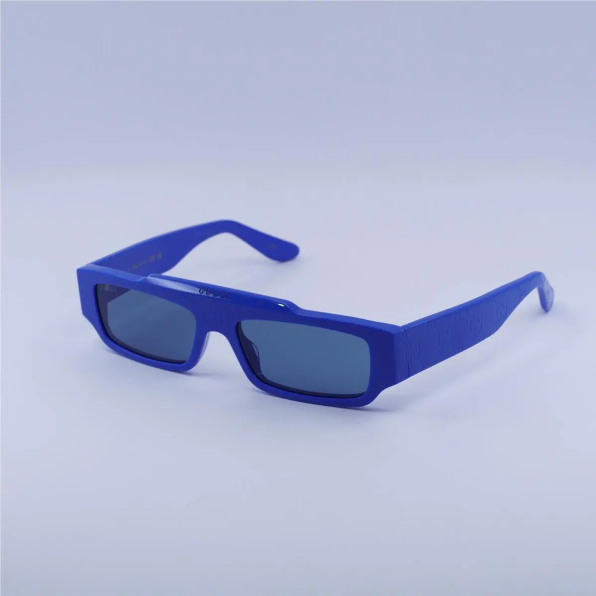 Gucci GG1592S 004 Shiny Blue with GG Pattern/blue 55-17-145 Sunglasses