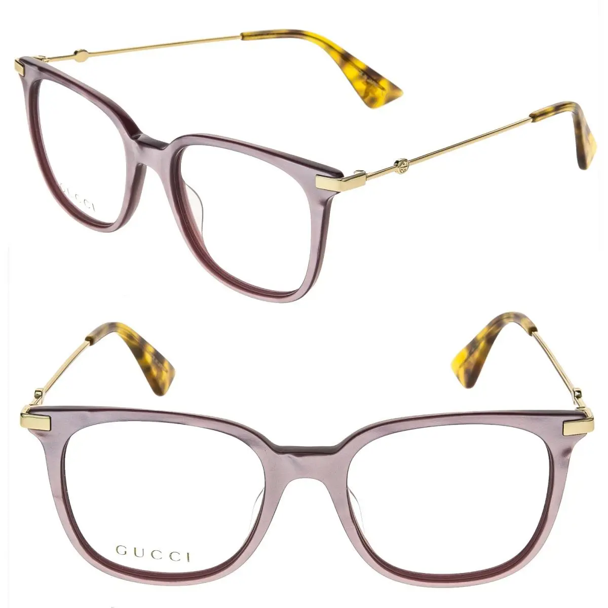 Gucci GG0110O 0110 Pink Pearl Gold Optical Frame Eyeglasses 49mm 004