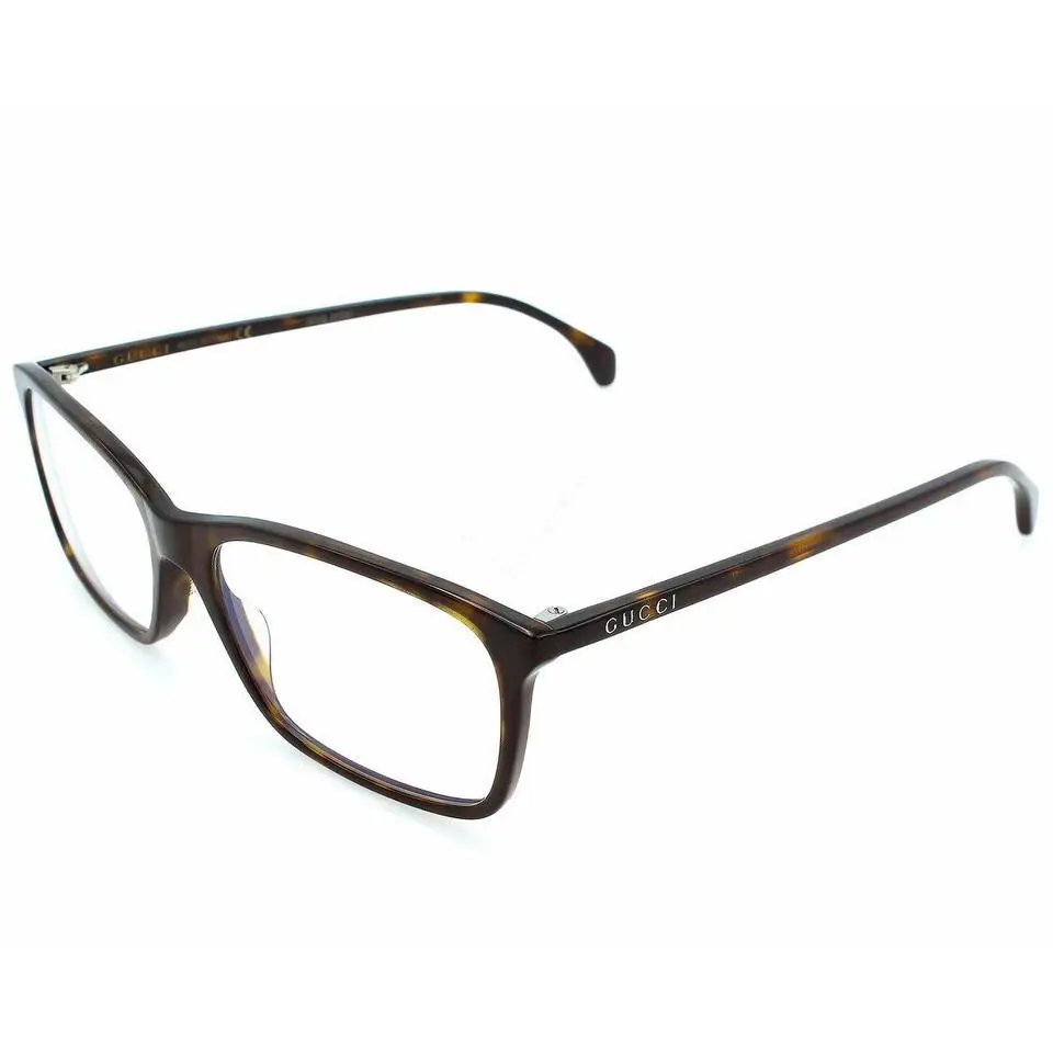 Gucci Square Full Rim Havana 56-16-145mm Unisex Eyewear GG0553O 006