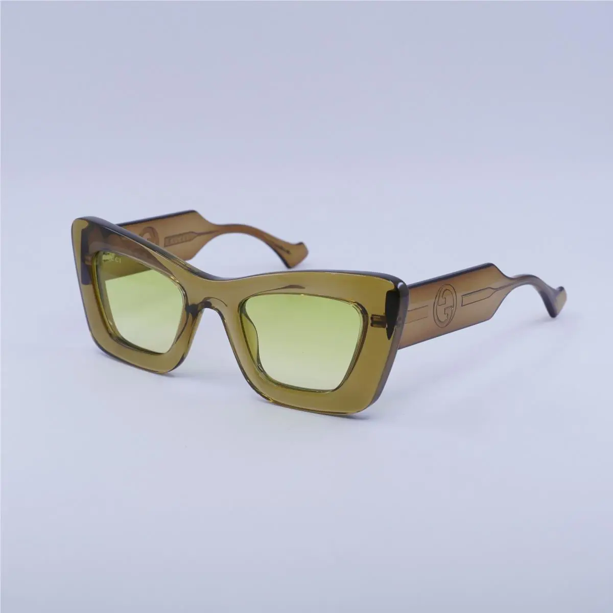 Gucci GG1552S 004 Shiny Transparent Brown/light Green Gradient 49-23-140