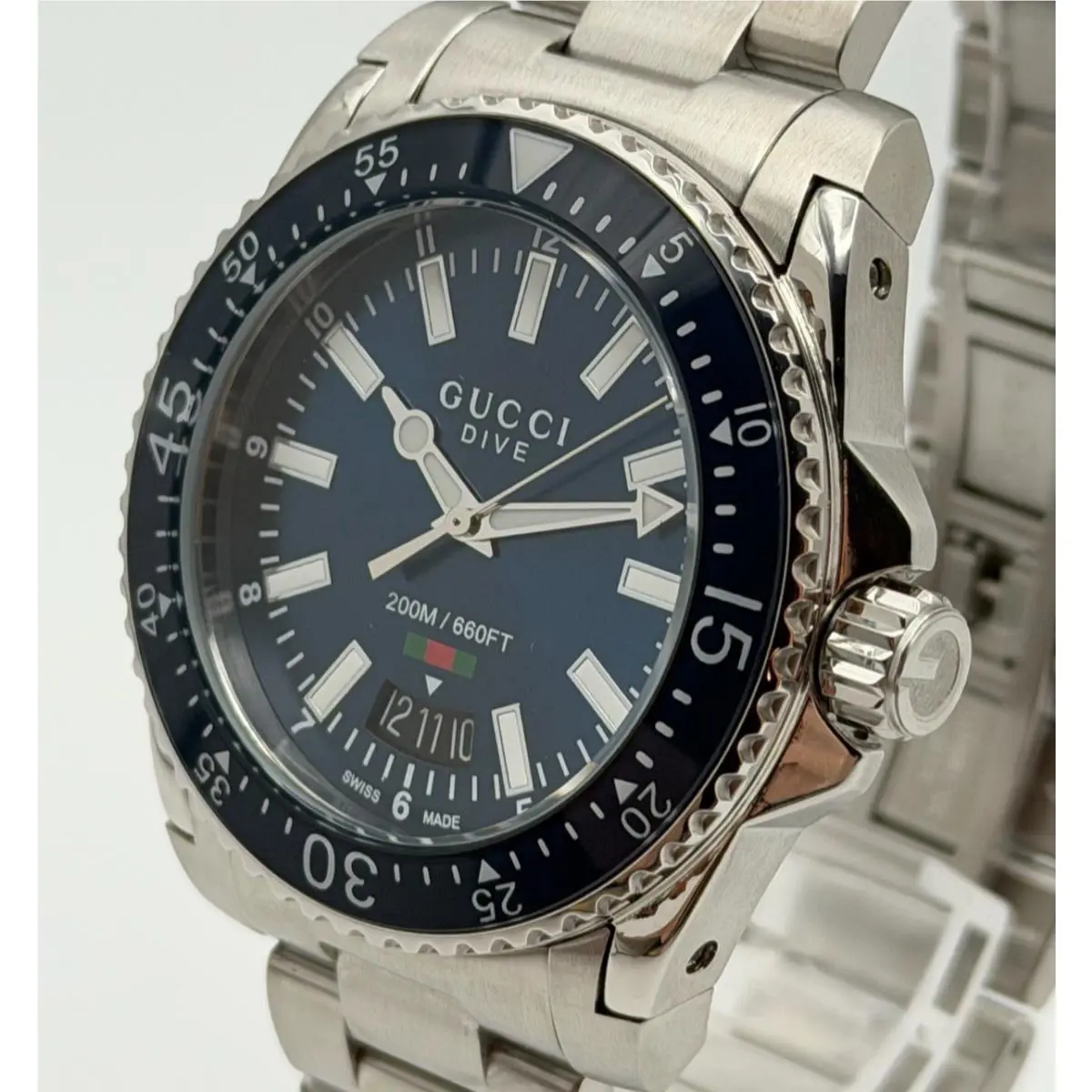 Gucci YA136311 Men`s Dive Blue Wristwatch 40mm