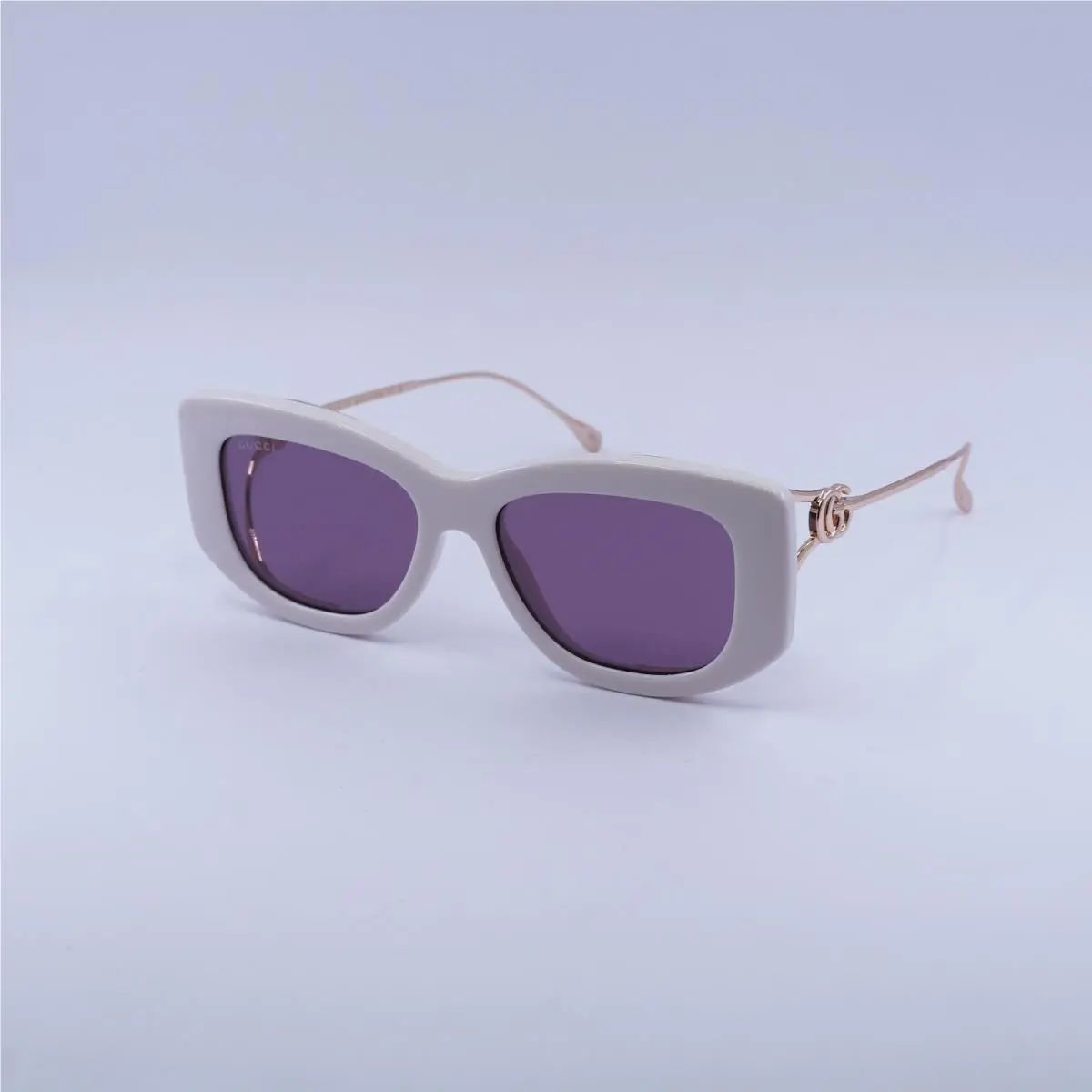 Gucci GG1566S 003 Ivory/gold/violet 55-17-120 Sunglasses