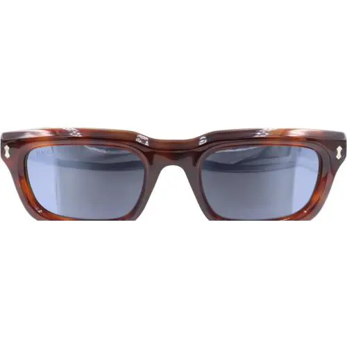 Gucci Rectangle Women Havana Sunglasses Blue Lens GG1524S 002 51