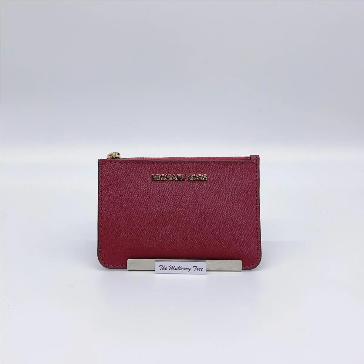 Jet Set Travel Small Top Zip Card Coin Key Pouch Wallet Mulberry by Michael Kors
