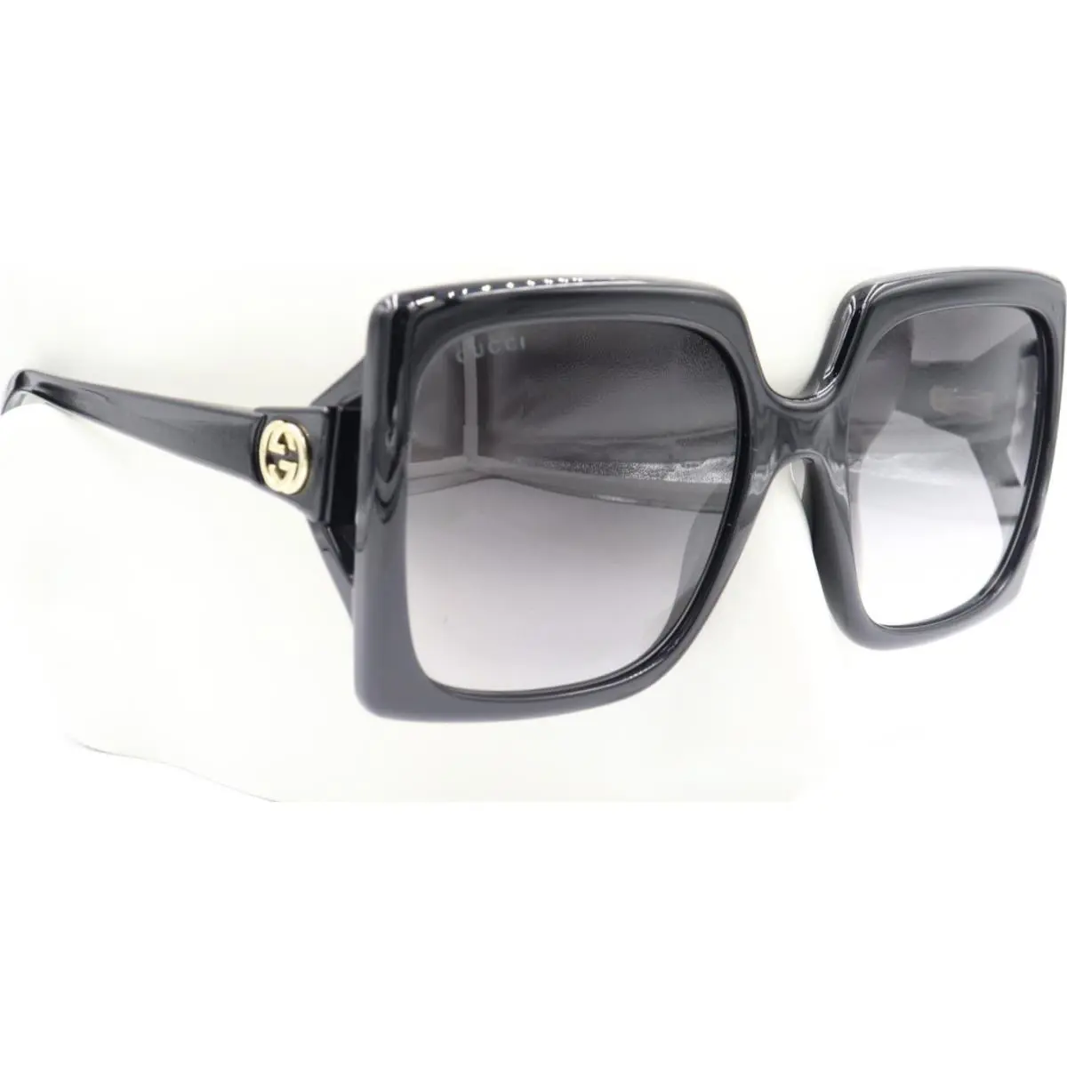 Gucci Women Oversized Black Gray Gradient Sunglasses GG0876S 001 60