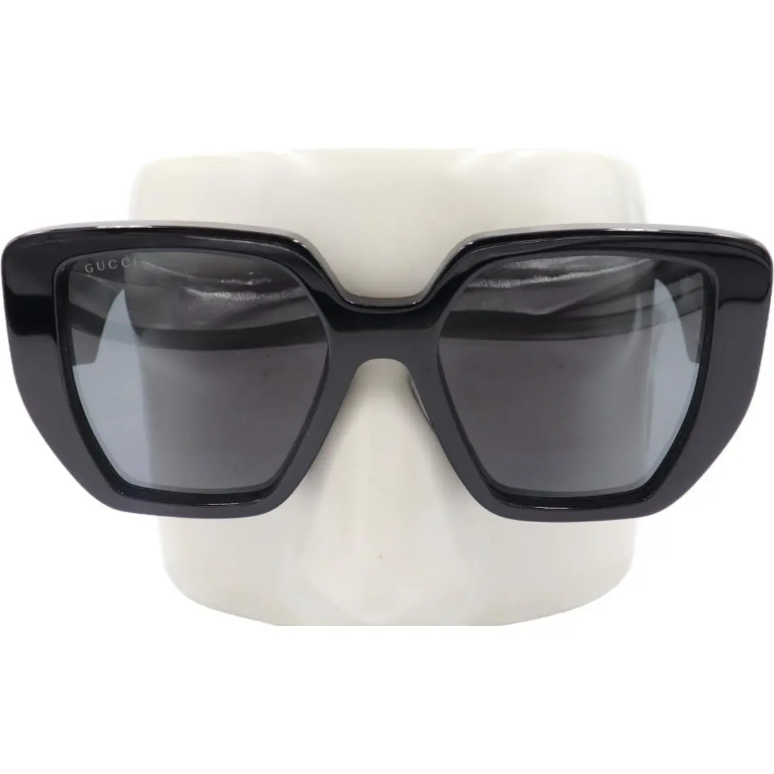 Gucci Black Oversized Square Gray Women Sunglasses GG0956S 003 54