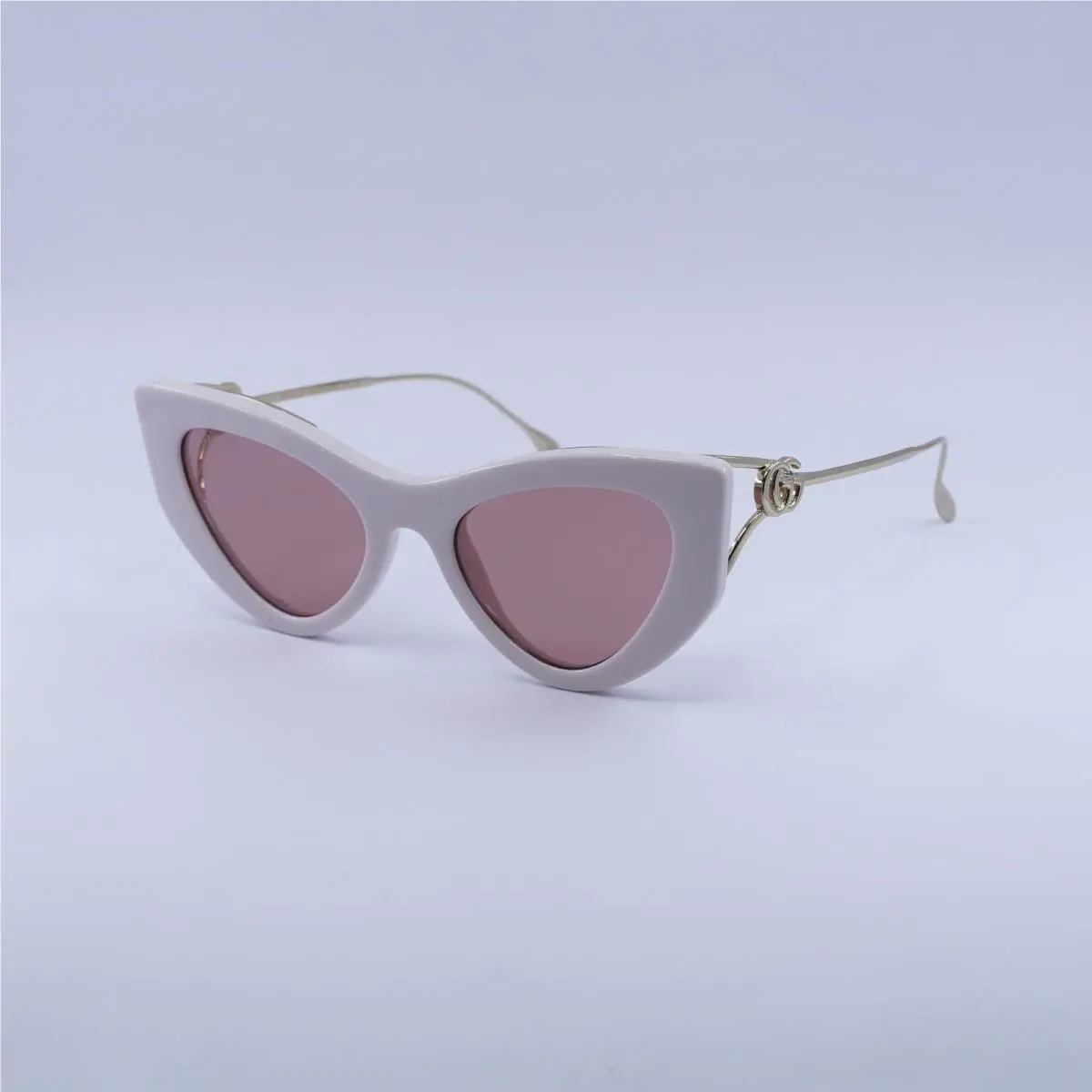 Gucci GG1565S 003 Shiny Ivory/gold/solid Red 52-20-120 Sunglasses