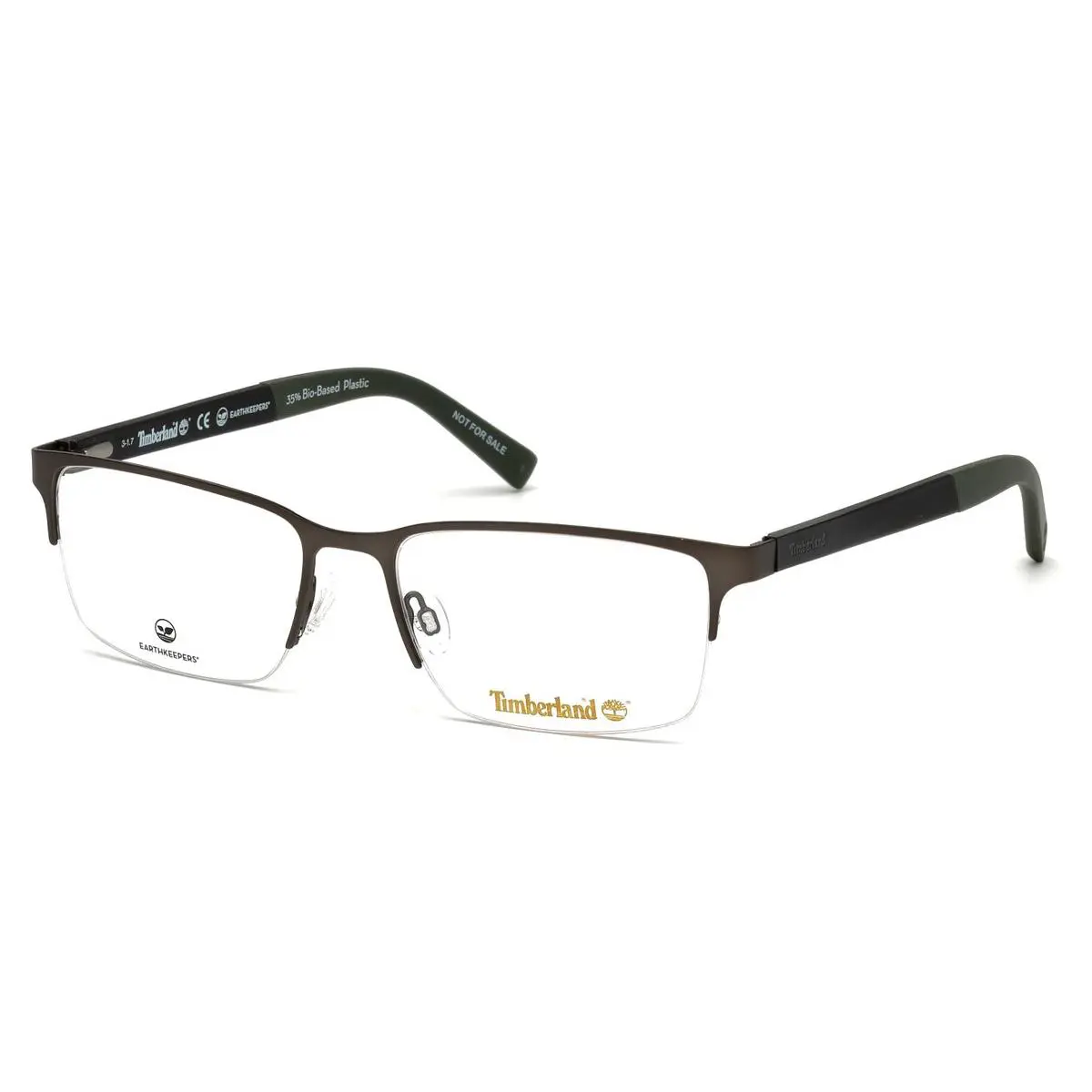 Timberland TB1585 Eyeglasses Matte Dark Green Rectangle 54mm