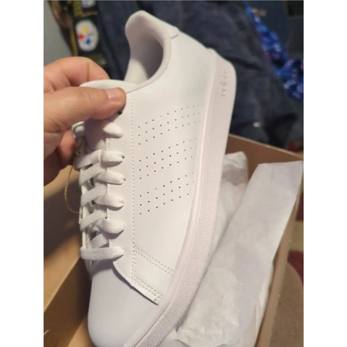 Adidas shoes - adidas Advantage - Advantage - GW2063 - Cloud White / Cloud White / Green 1