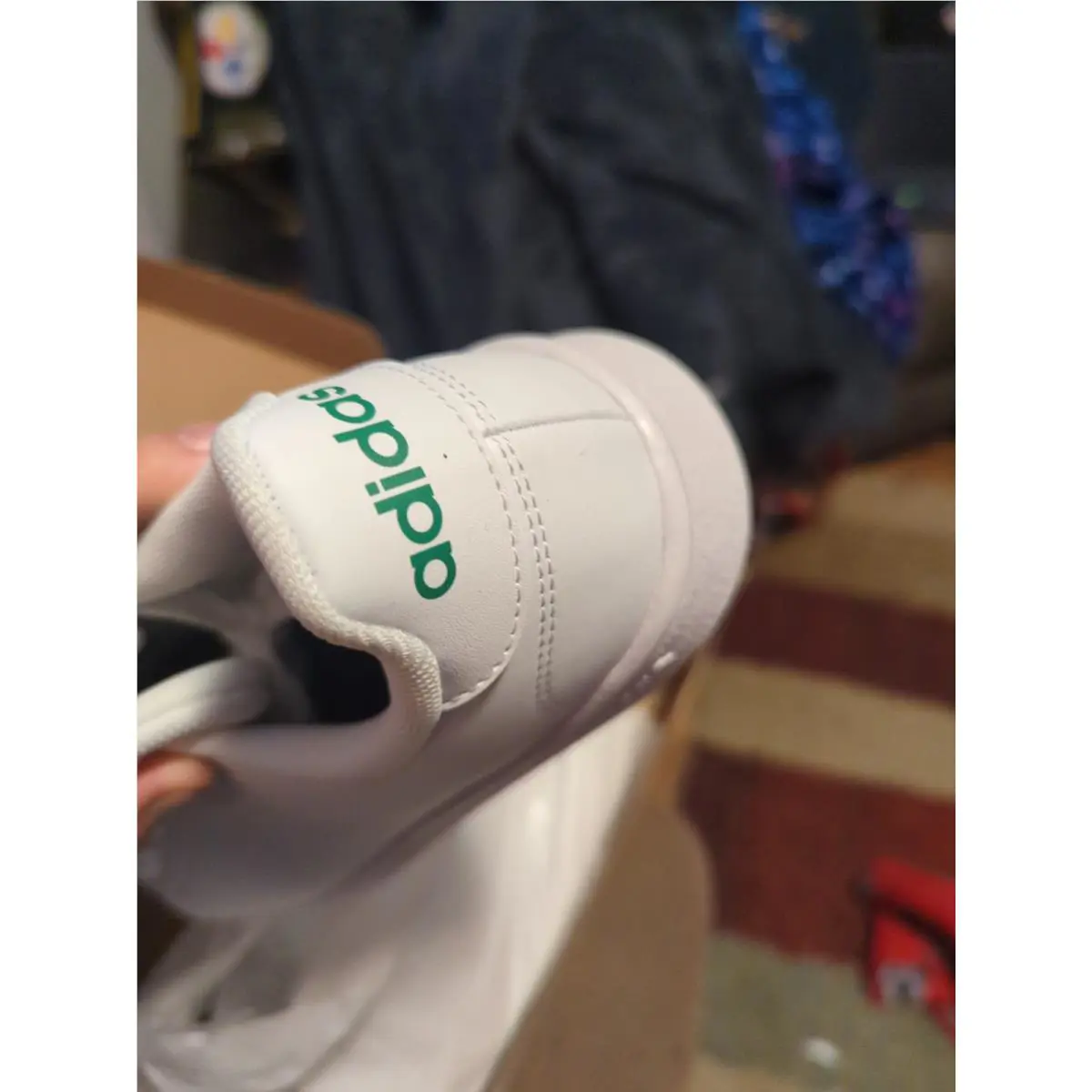 Adidas shoes - adidas Advantage - Advantage - GW2063 - Cloud White / Cloud White / Green 2