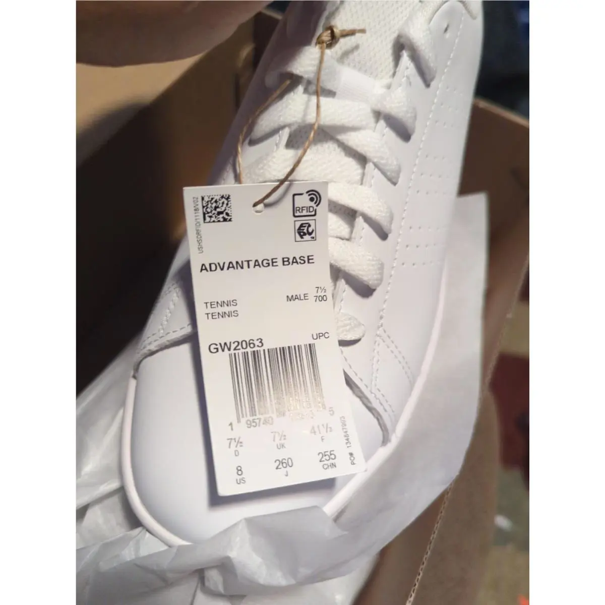 Adidas shoes - adidas Advantage - Advantage - GW2063 - Cloud White / Cloud White / Green 3
