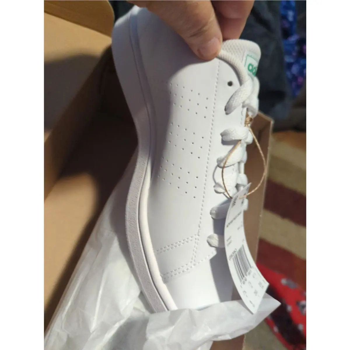 Adidas shoes - adidas Advantage - Advantage - GW2063 - Cloud White / Cloud White / Green 4