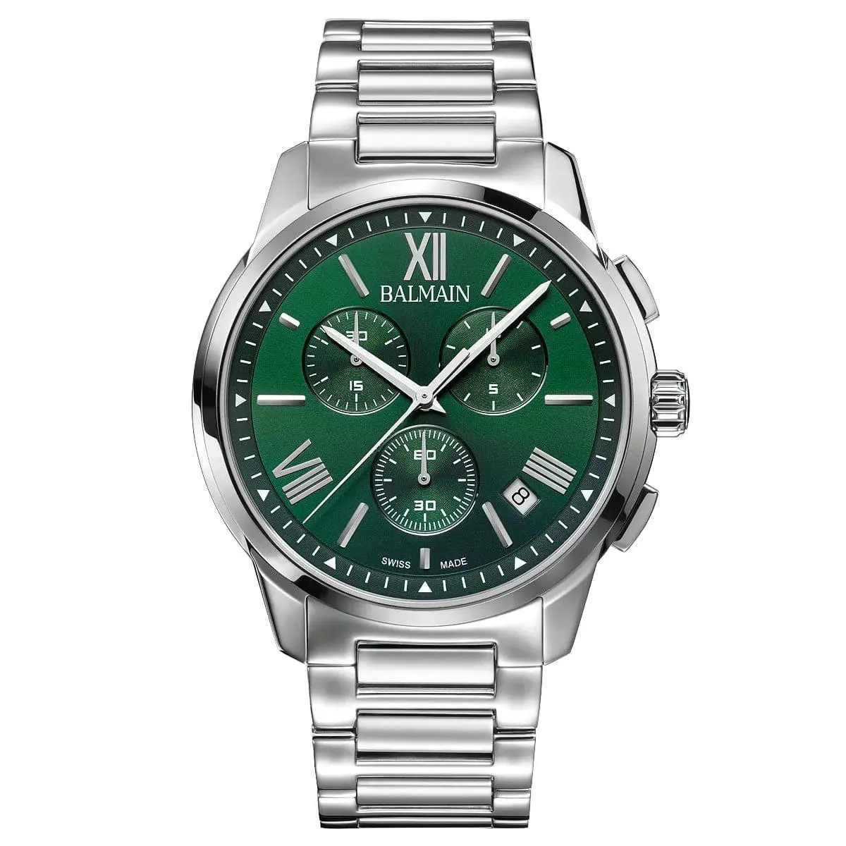Balmain Madrigal 42mm Chronograph Green Dial Men`s Watch B74813372