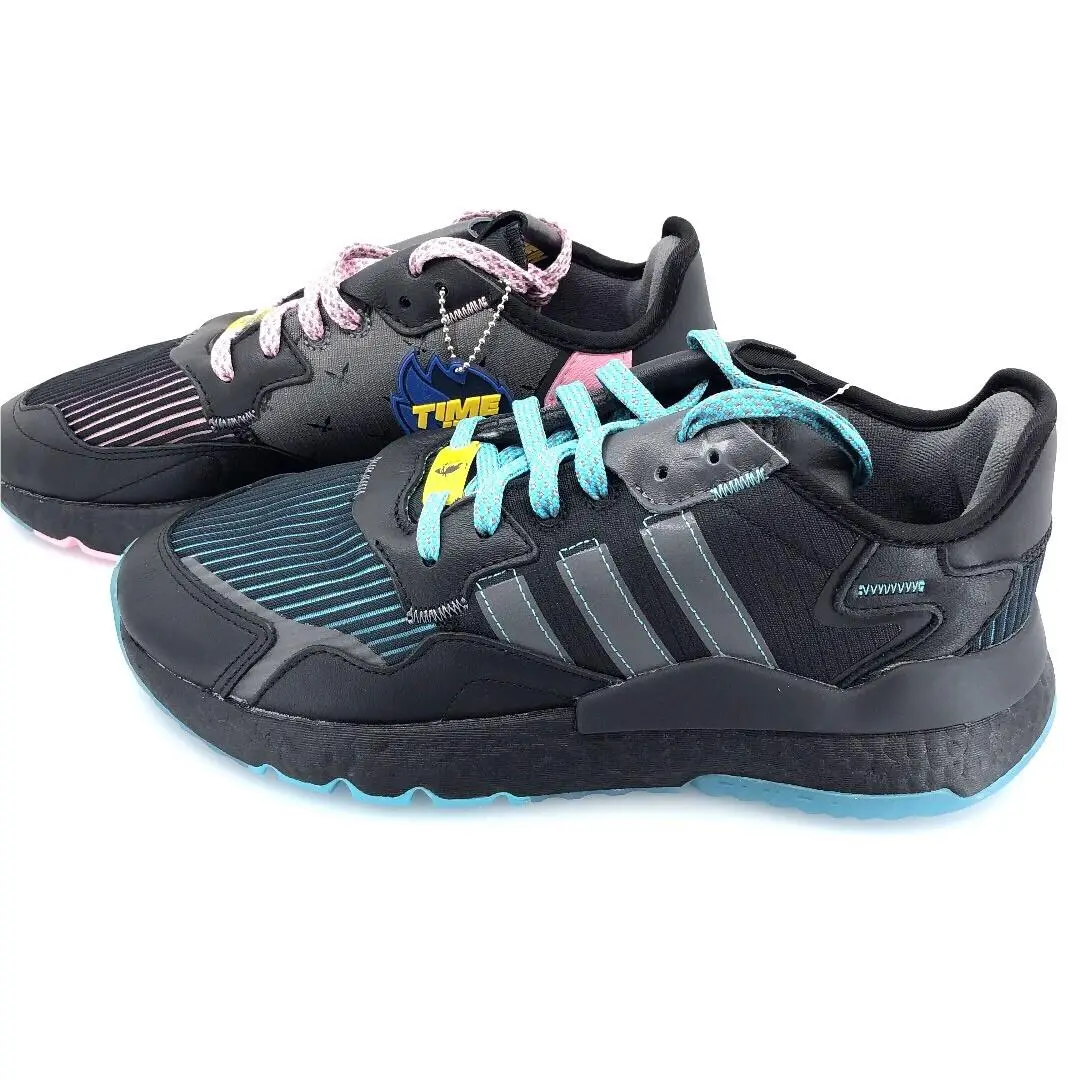 Ninja Nite Jogger Mens Black Pink Blue Athletic Shoes Size 9.5 by Adidas