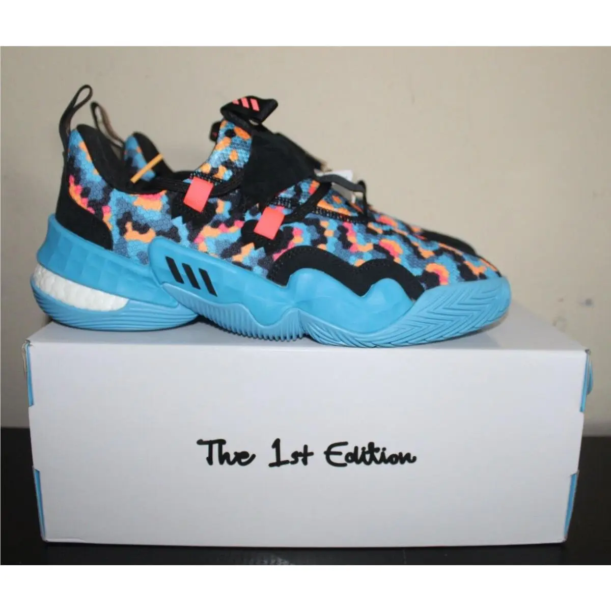 Adidas shoes - adidas Trae Young 1 - Trae Young - GY0289 - Core Black / Core Black / Sky Rush (UPC: 195734065521) 4