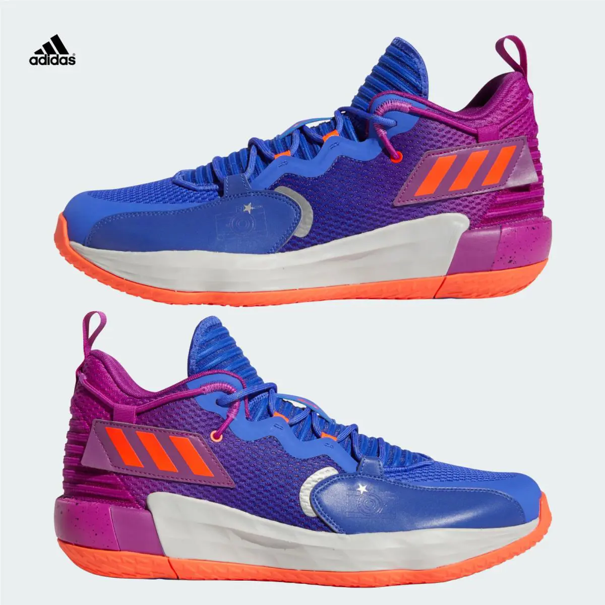 Adidas shoes - Adidas Dame 7 EXTPLY - Dame EXTPLY - H69013 - Sonic Fuchsia / Solar Red / Sonic Ink (UPC: 194828079284) 5