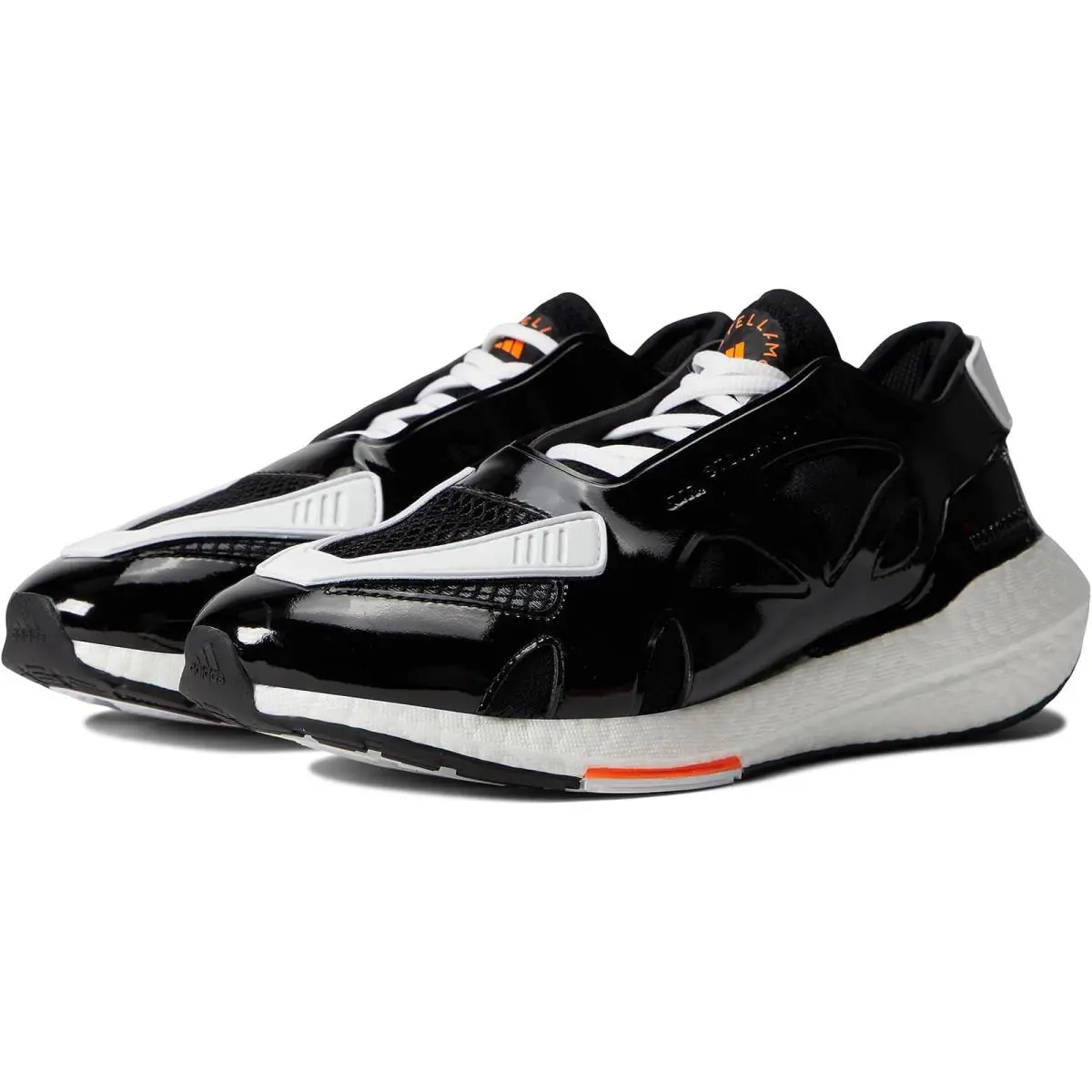 Adidas By Stella Mccartney Ultraboost 22 Black White Signal Orange Womens 9 - Black