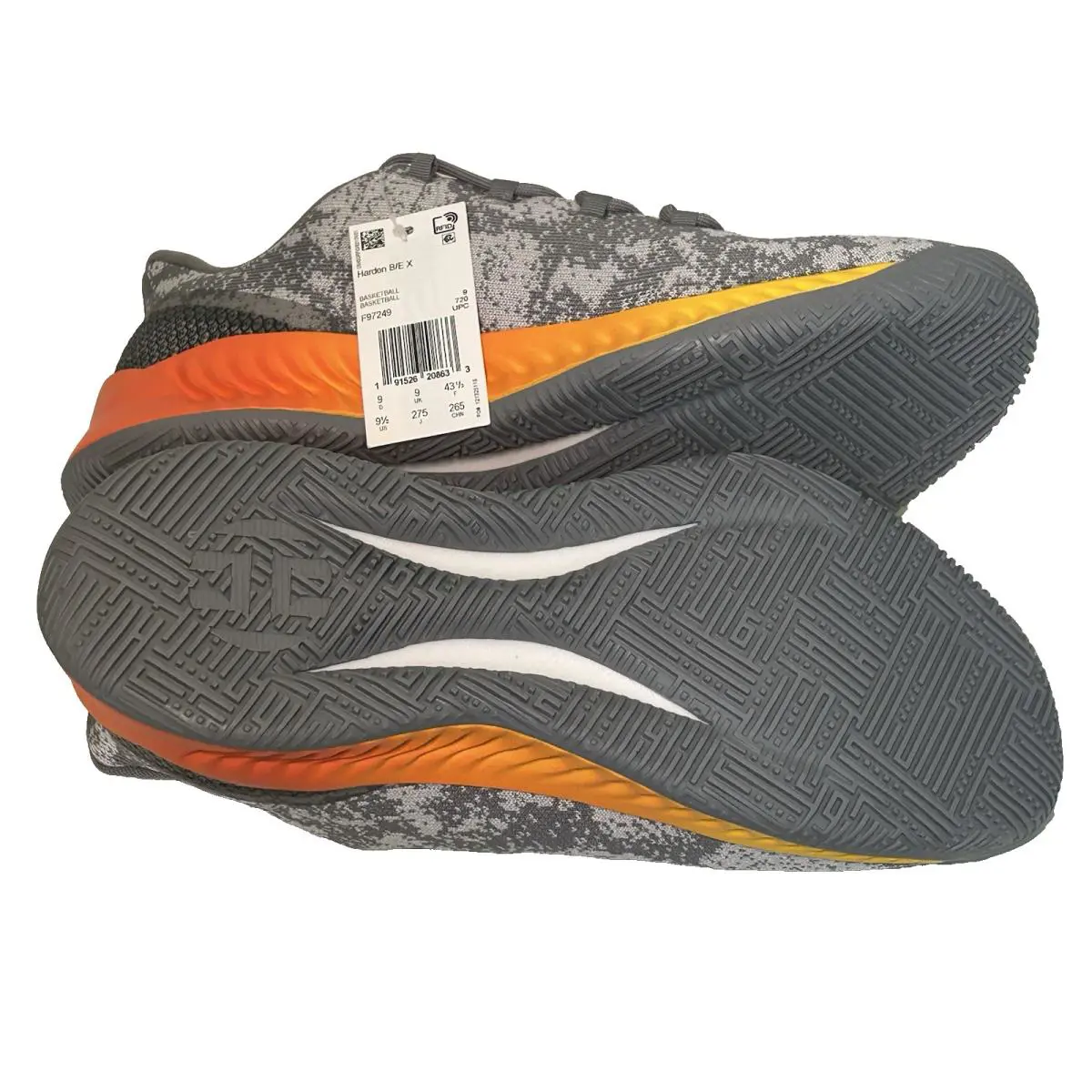 Adidas shoes - adidas Harden B-E - Harden - F97249 - Charcoal Solid Grey/Cloud White/Bold Gold (UPC: 191526208633) 10