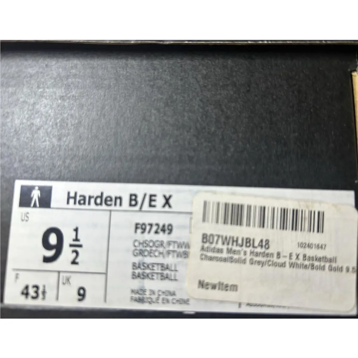 Adidas shoes - adidas Harden B-E - Harden - F97249 - Charcoal Solid Grey/Cloud White/Bold Gold (UPC: 191526208633) 12