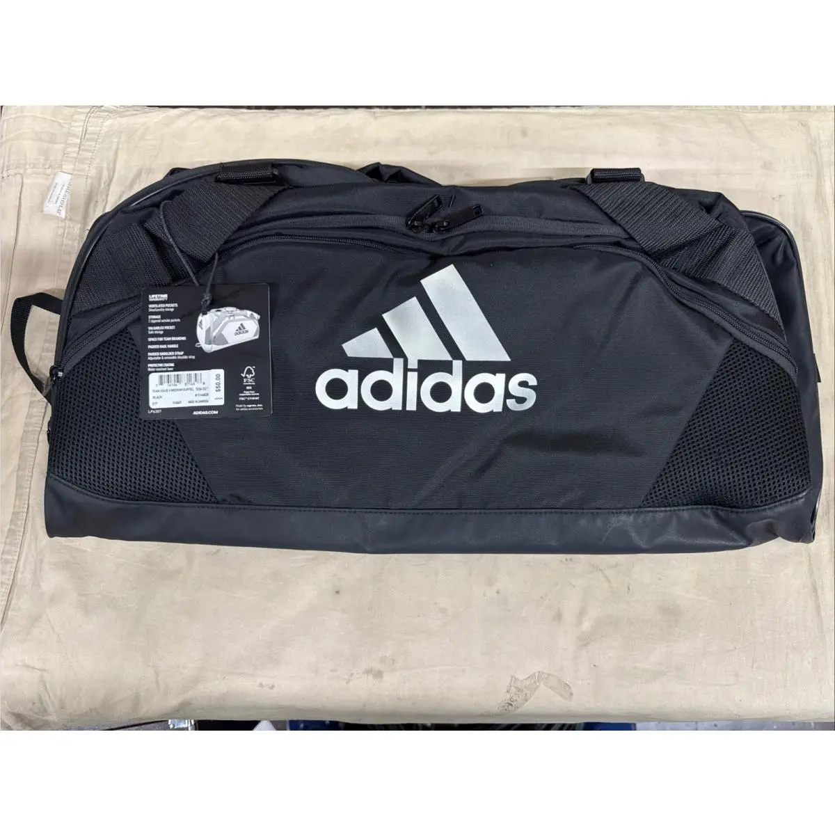 Team Issue II Medium Duffel Bag Black/silver by Adidas