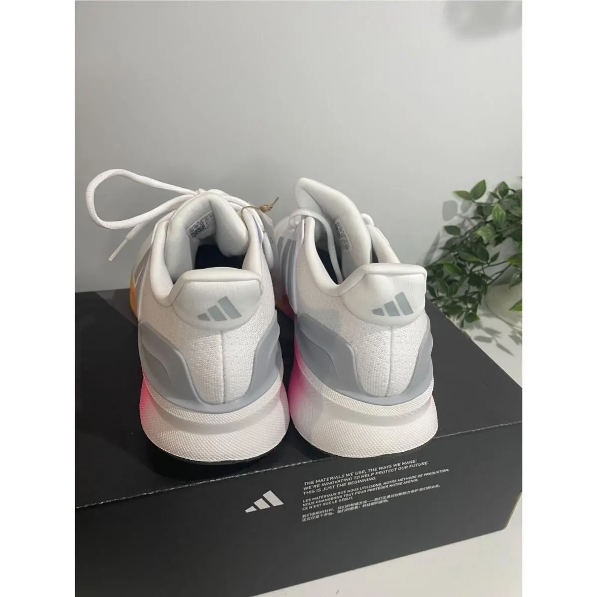 Adidas shoes - adidas Running - Running - Adidas UltraRun - Whithe Pink Yellow 9