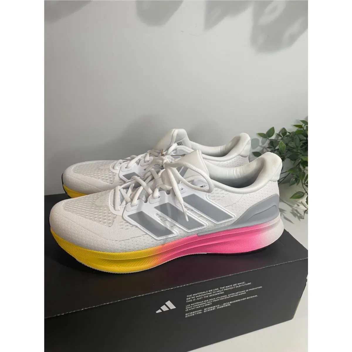 Adidas shoes - adidas Running - Running - Adidas UltraRun - Whithe Pink Yellow 14