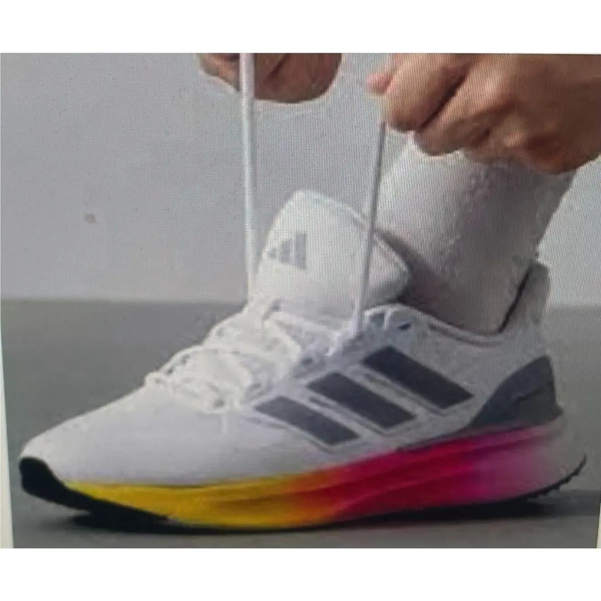 Adidas shoes - adidas Running - Running - Adidas UltraRun - Whithe Pink Yellow 1