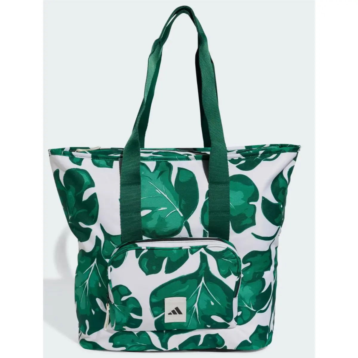 Adidas Green White Leaf Print Large Tote Bag 30.5 L 15 x21 x6 JG111