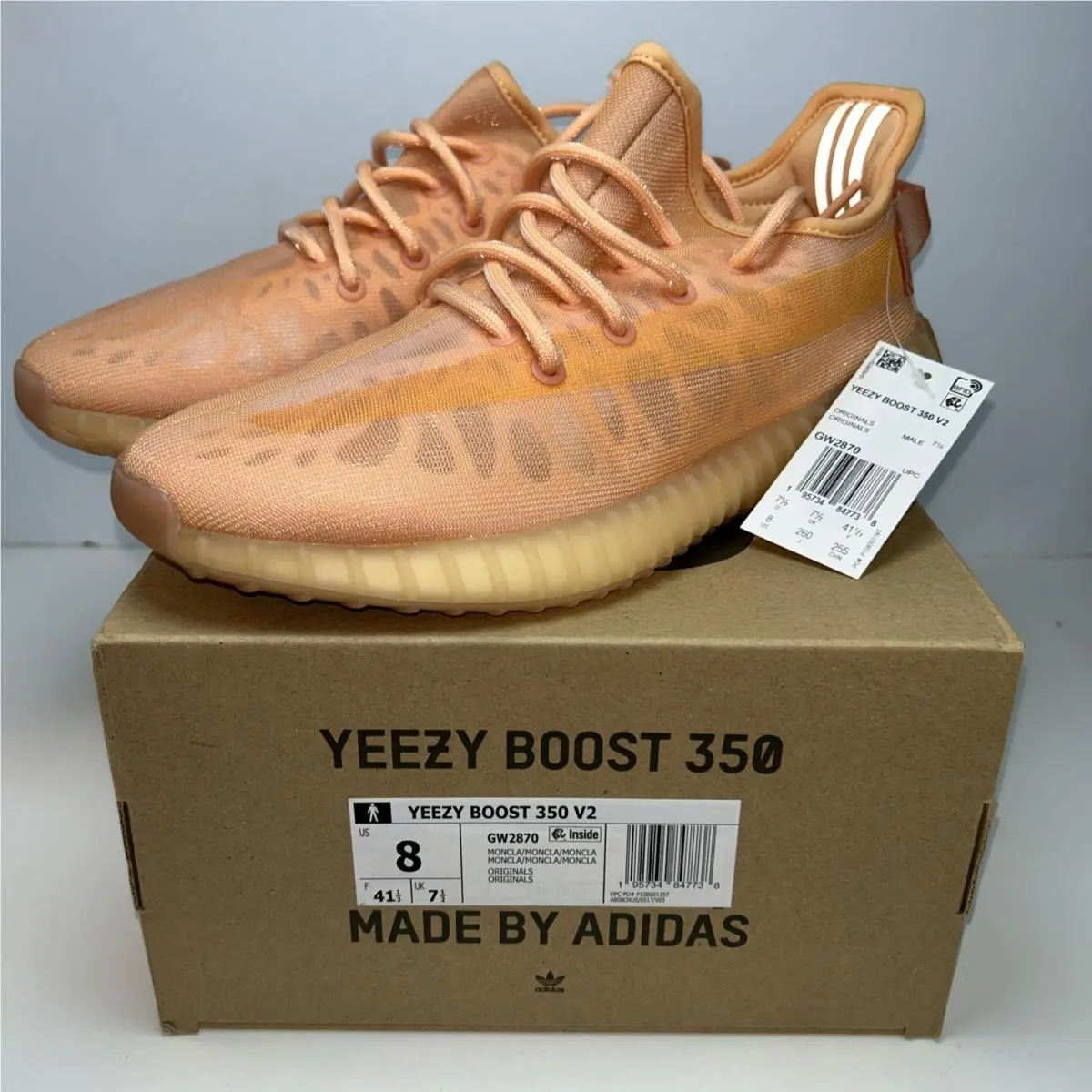 Adidas Yeezy Boost 350 V2 Size 8 Moncla/moncla/moncla Originals Dead Stock