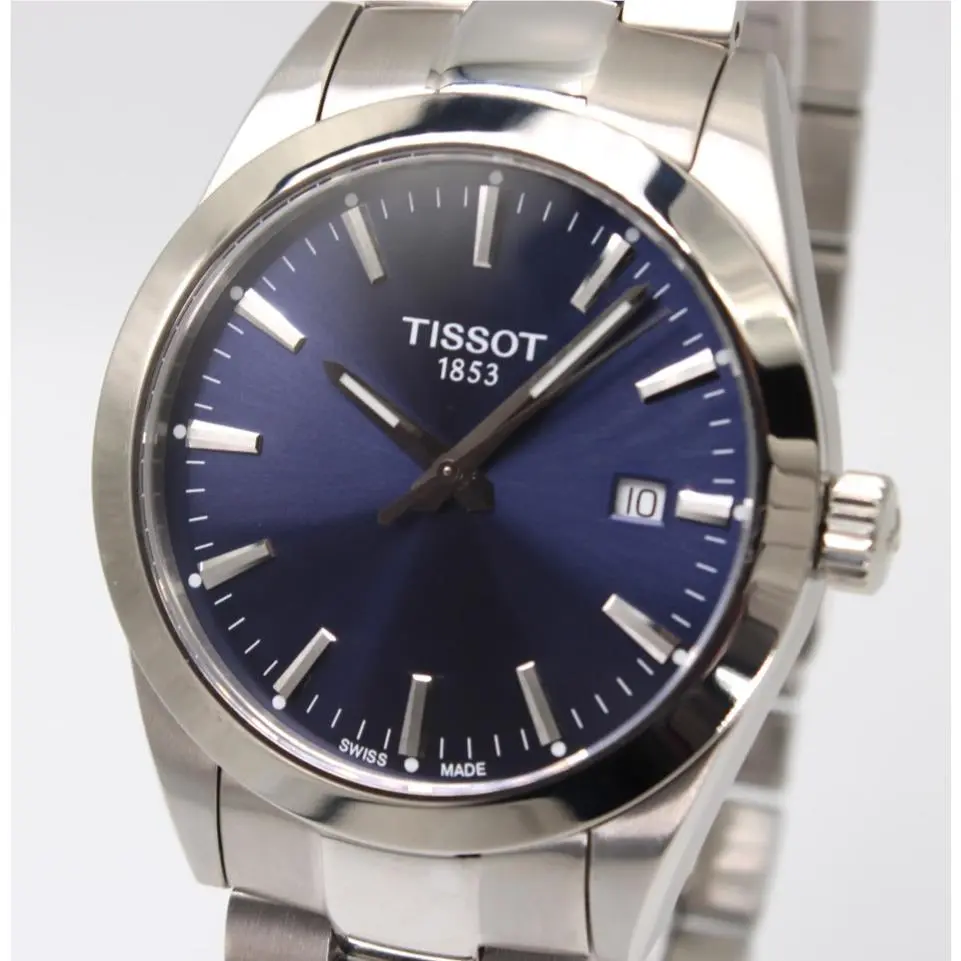 Gentleman T127.410.11.041.00 Quartz Blue Dial Men`s Watch 40mm by Tissot