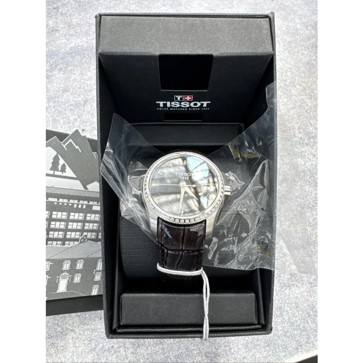Couturier Diamond Steel Black Dial Quartz Ladies Watch T035.210.66.051.00 by Tissot