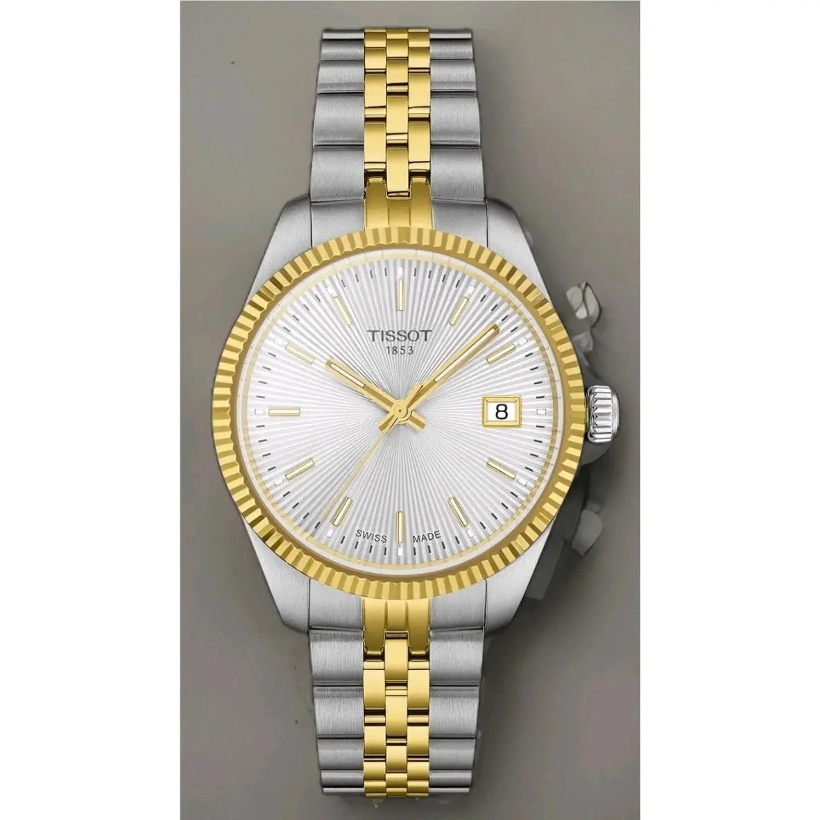 Ballade Quartz 34MM Silver Dial Two-tone Strap T156.210.22.031.00 by Tissot