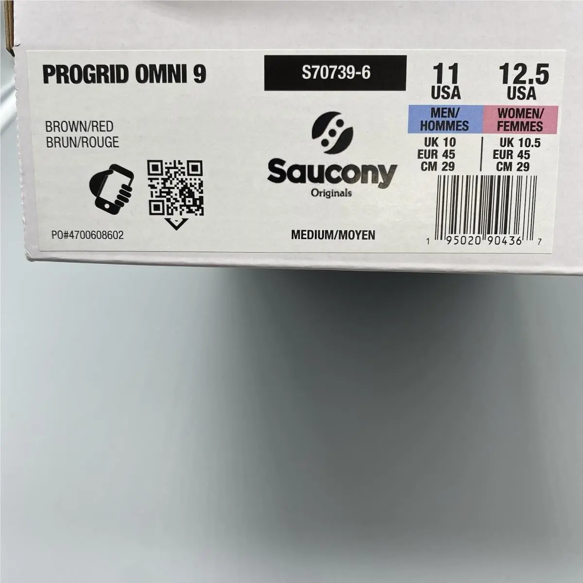 Saucony shoes - Saucony Progrid Omni 9 - Progrid Omni - S70739-6 - Brown/Red 11