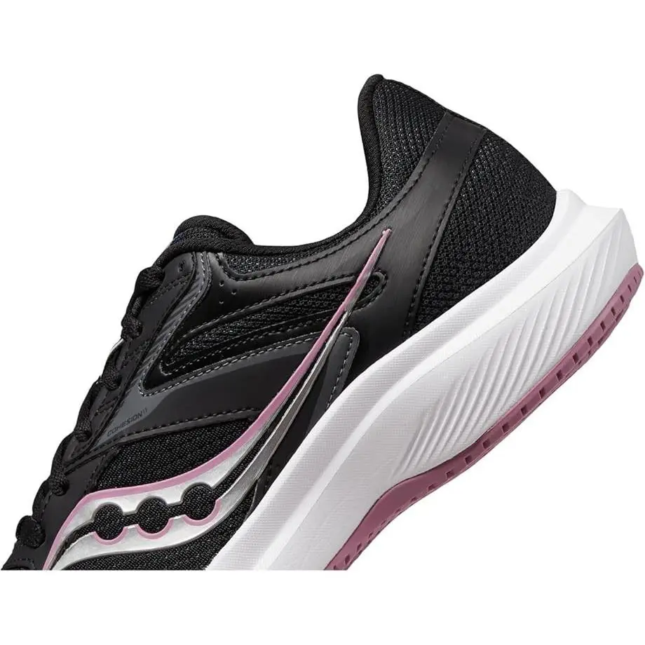 Saucony shoes - Saucony® Women`s 10 B Cohesion 17 Running Shoes in Black/Orchid - S10943-100 - Black 2