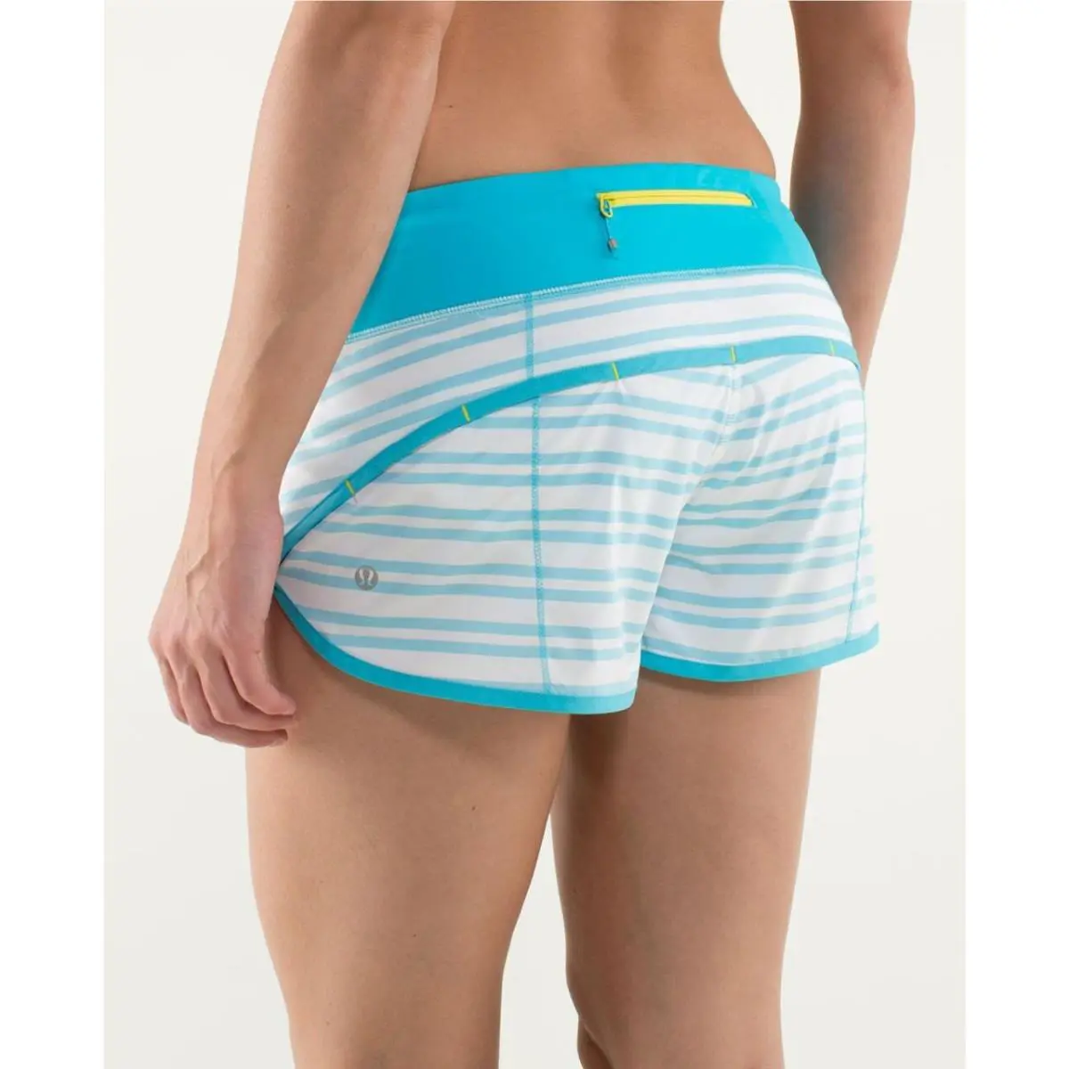Lululemon - Short - Run: Speed - Size 06 - Twin Stripe Spry Blue / Spry Blue