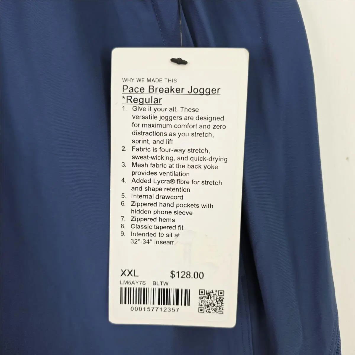 Lululemon clothing - Pace Breaker Jogger - Pace Breaker Jogger - LM5AY7S - Blue 3