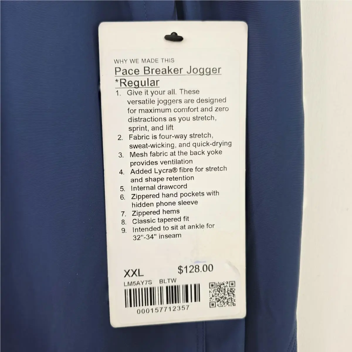 Lululemon clothing - Pace Breaker Jogger - Pace Breaker Jogger - LM5AY7S - Blue 3
