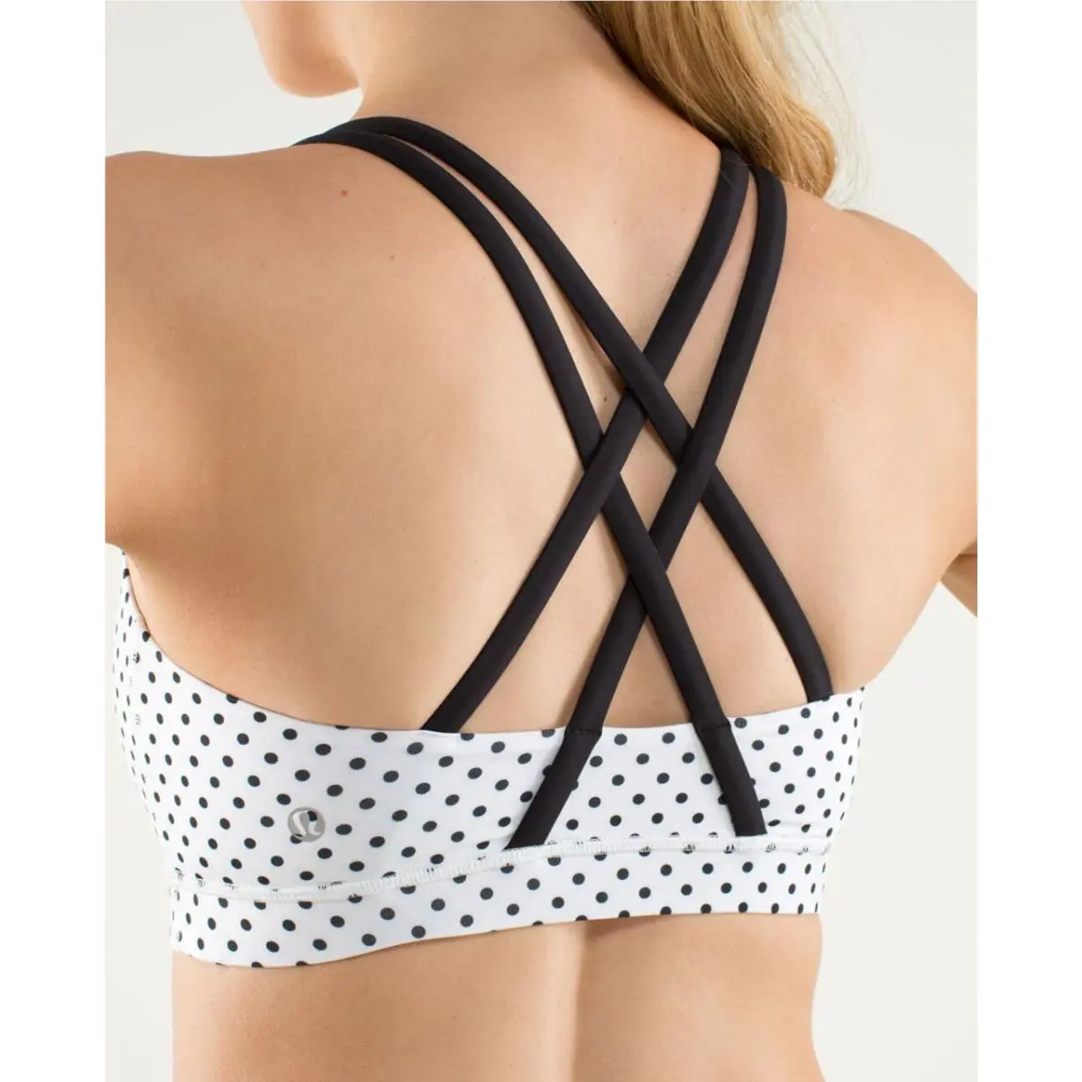 Lululemon - Sports Bra - Energy - Size 02 - Mod Dot Printed Black