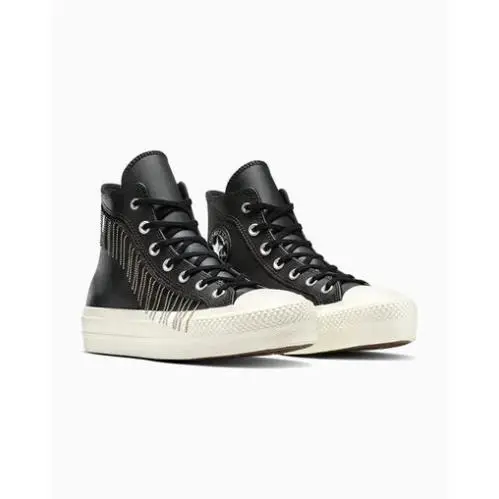 Converse Chuck Taylor All Star Platform Western Glam Style A15473C US 7.5 - Black/Egret/Silver