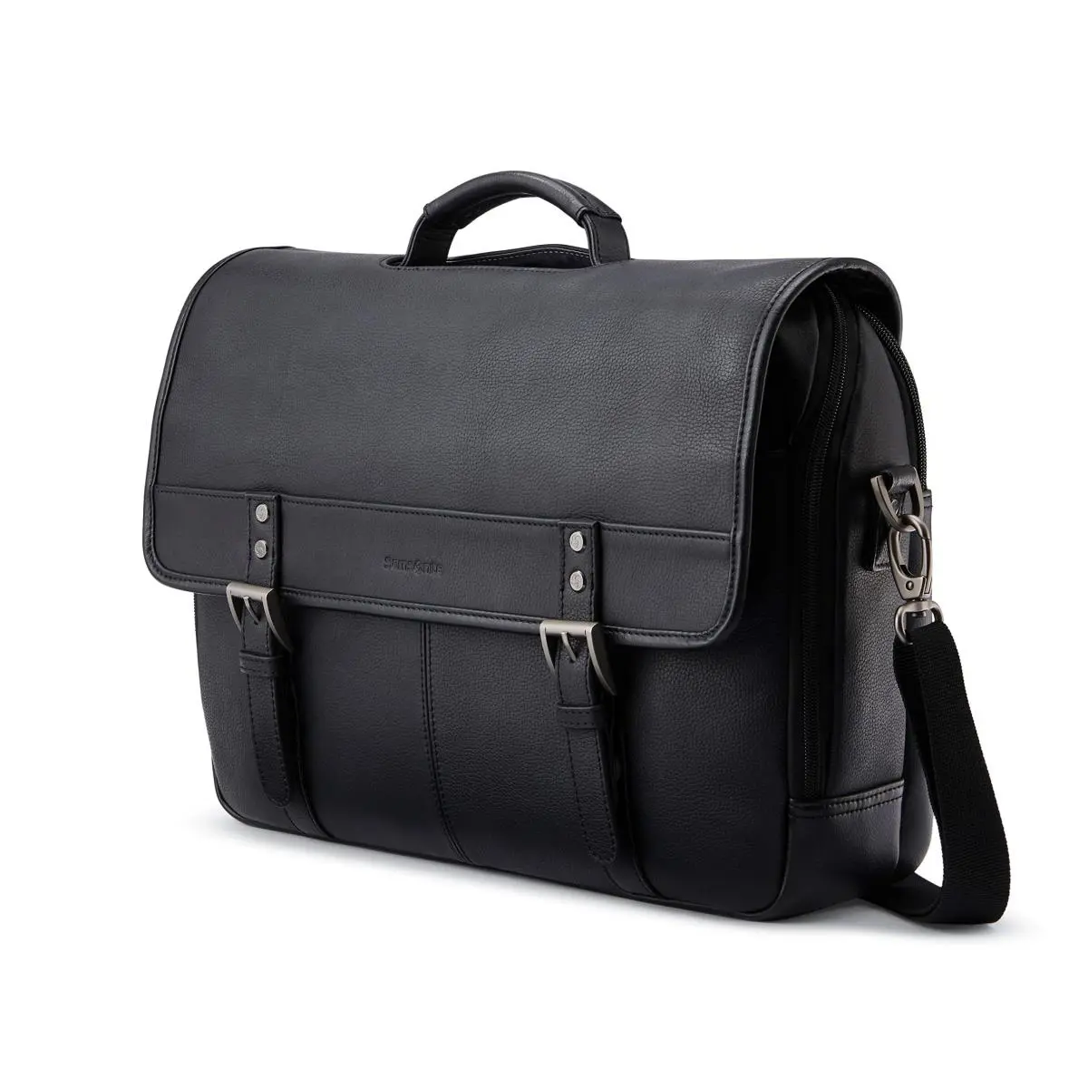 Samsonite Classic Leather Flapover Black