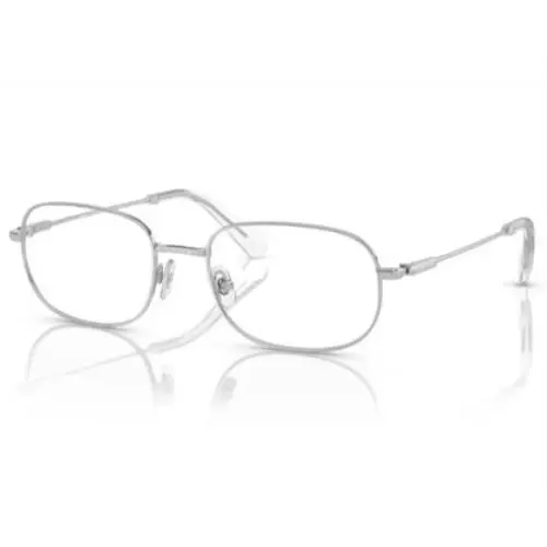 Swarovski SK1005 4001 Eyeglasses Women`s Silver Full Rim Rectangle Shape 54mm