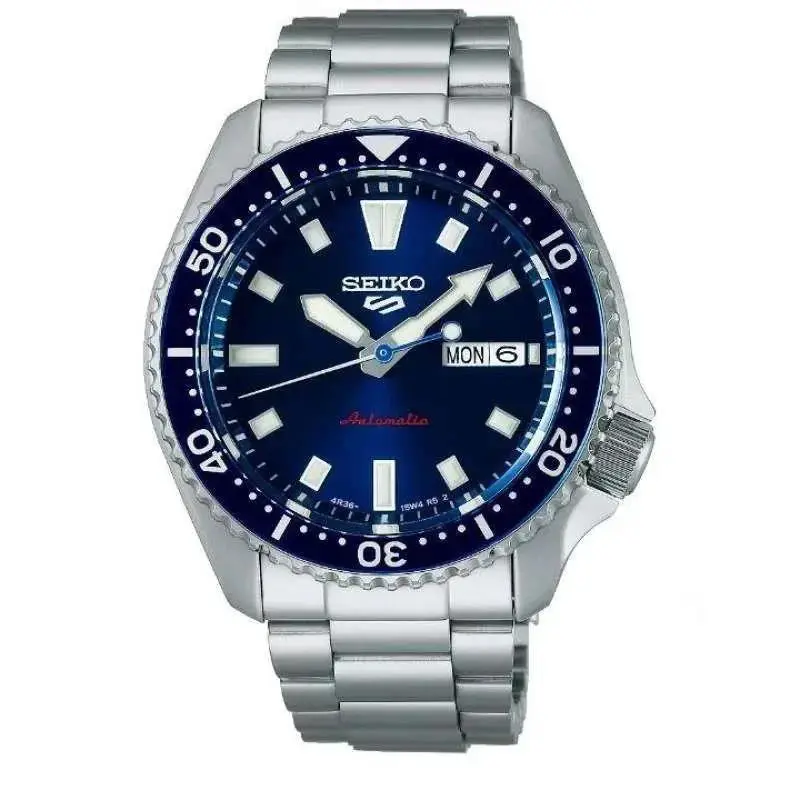 Seiko 5 Sports SRPL83 Automatic Blue Dial Day/date 42.5mm Men`s Steel Watch