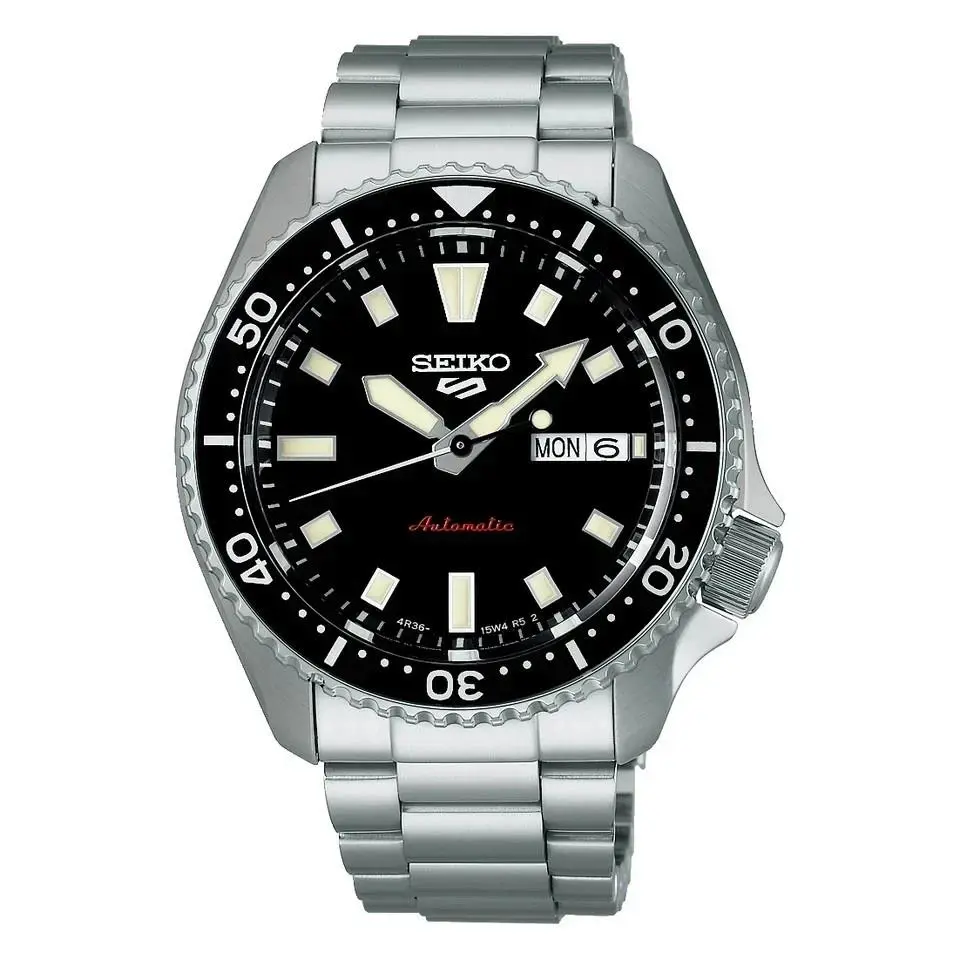 Seiko 5 Sports Automatic SRPL85 Black Dial Day/date Stainless Steel Men’s Watch