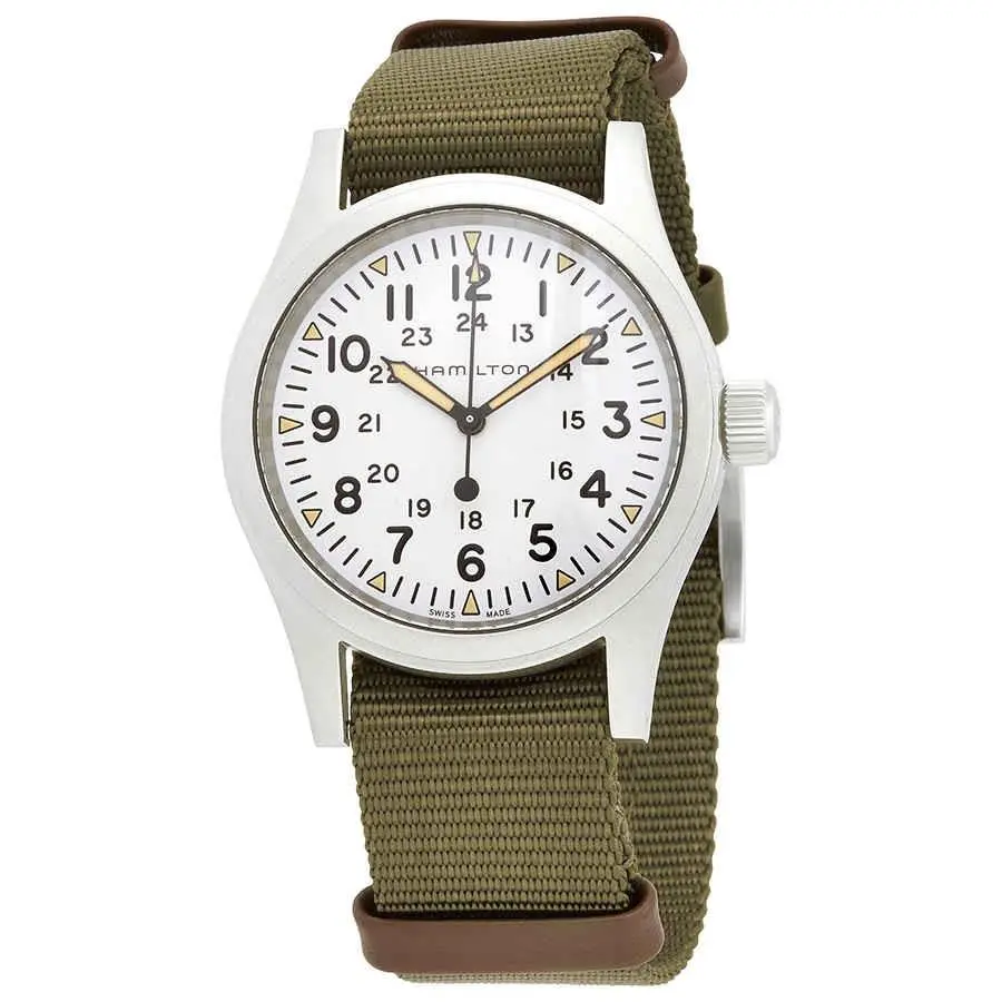 Hamilton Khaki Field Mechanical White Dial Men`s Watch H69439411