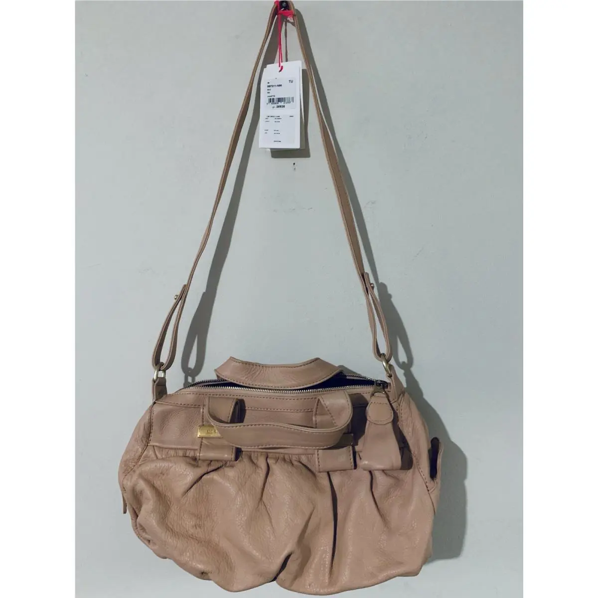 See BY Chloe Large Brown Leather Crossbody Shoulder Bag Puffer Style 38938