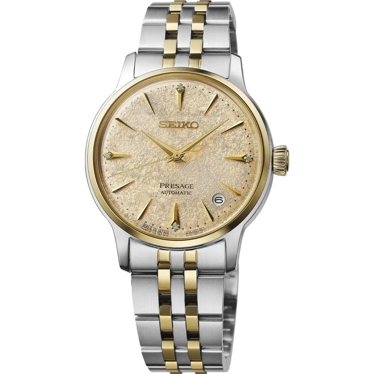 Seiko Presage SRPL64 Cocktail Time Mid-size TT Automatic Champagne Dial Watch