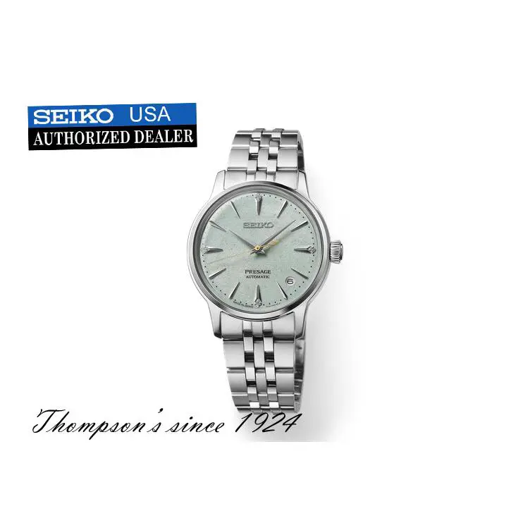 Seiko Presage Cocktail Time SRPL63 Light Green Dial - Dial: Light green, Band: Silver